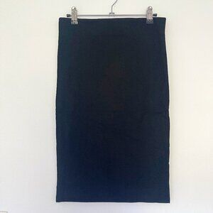 NWT Ann Taylor LOFT Black Stretch Rayon Jersey Tube / Pencil Skirt Women's XS
